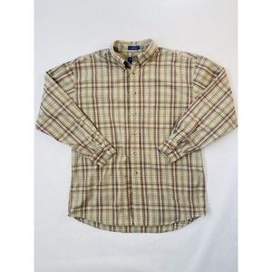 Men’s Pendleton Large Flannel Button Down 100% Cotton Shirt Rn 29685